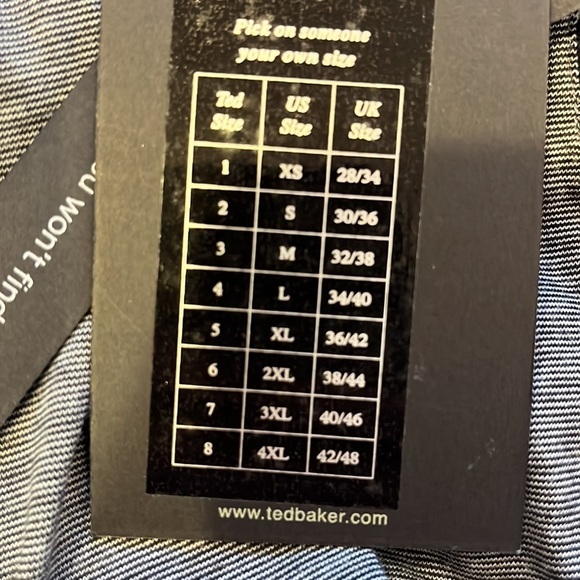 NWT Ted Baker Men’s Black Striped T-Shirt Size 5 (XL) - Picture 7 of 7